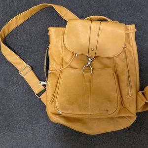 Yellow backpack Purse